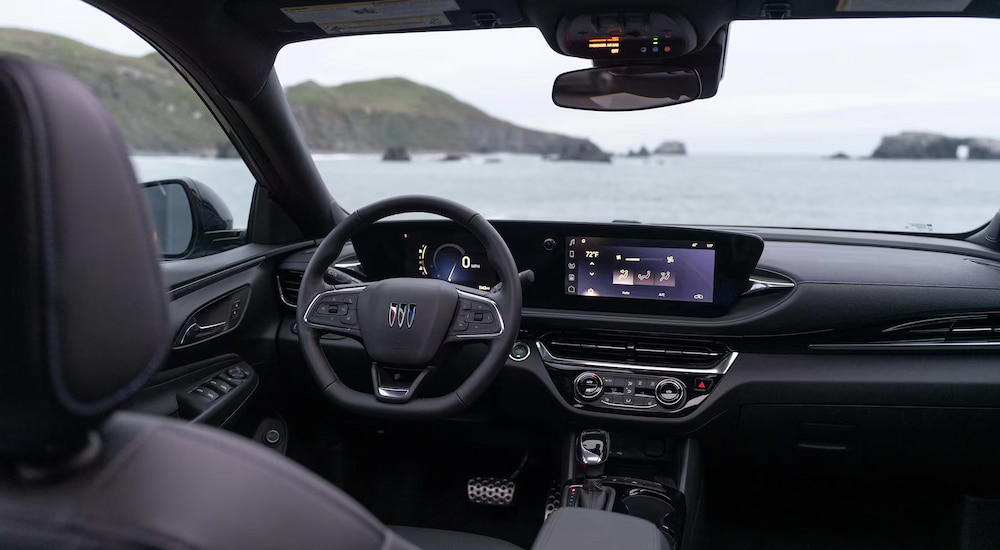 The cabin of a 2025 Buick Envista for sale at a Buick dealer near Novi.