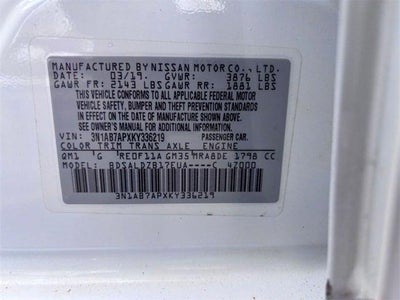 2019 Nissan Sentra SV