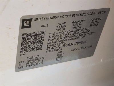 2018 Chevrolet Silverado 1500 LTZ