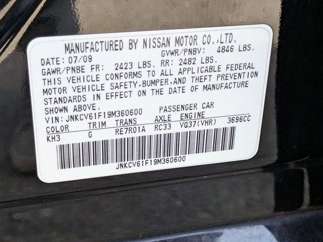 2009 INFINITI G37x x