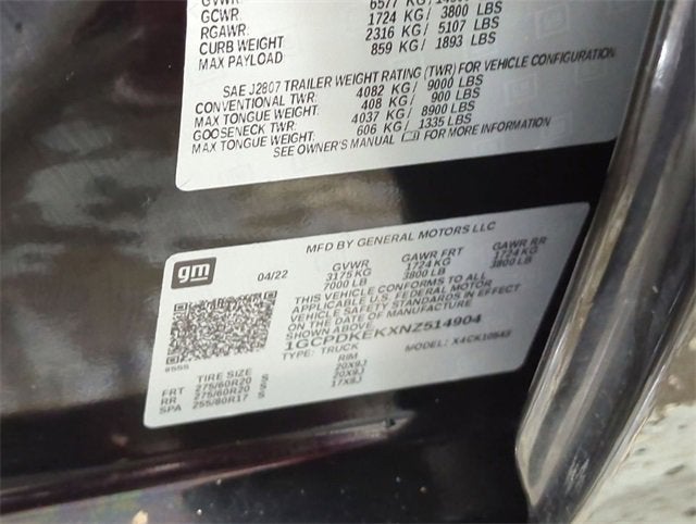 2022 Chevrolet Silverado 1500 LT (2FL)