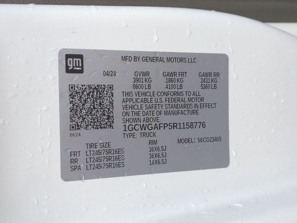 2024 Chevrolet Express Cargo 2500 WT