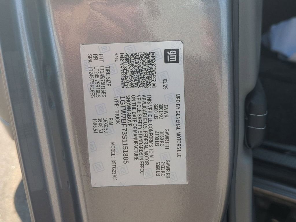 2025 GMC Savana Cargo 2500 Work Van