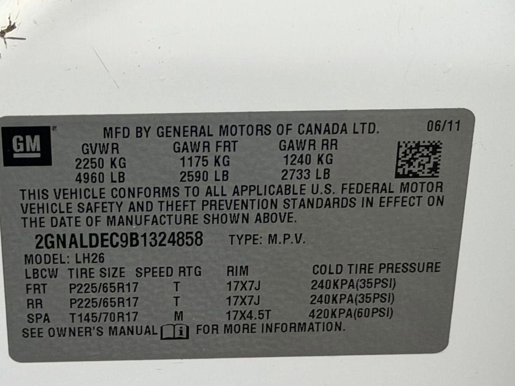 2011 Chevrolet Equinox LT w/1LT