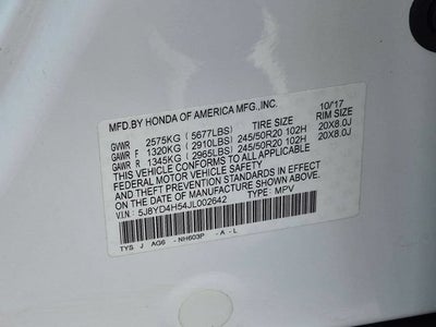 2018 Acura MDX w/Technology Package & AcuraWatch Plus Pkg