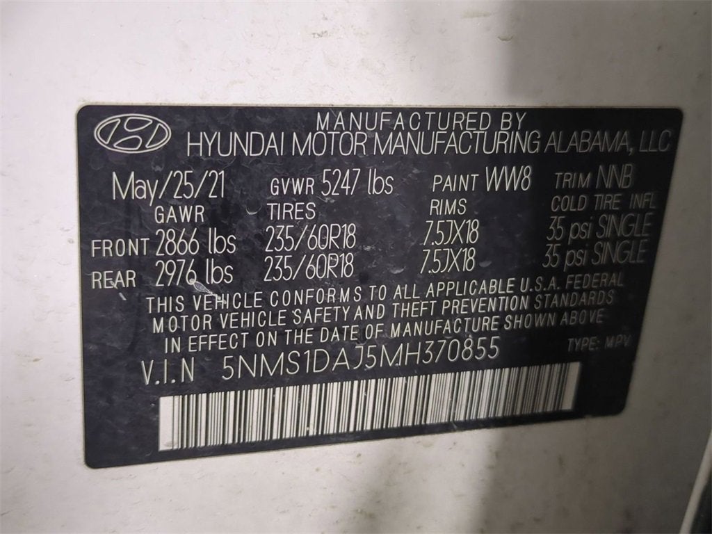 2021 Hyundai Santa Fe SE