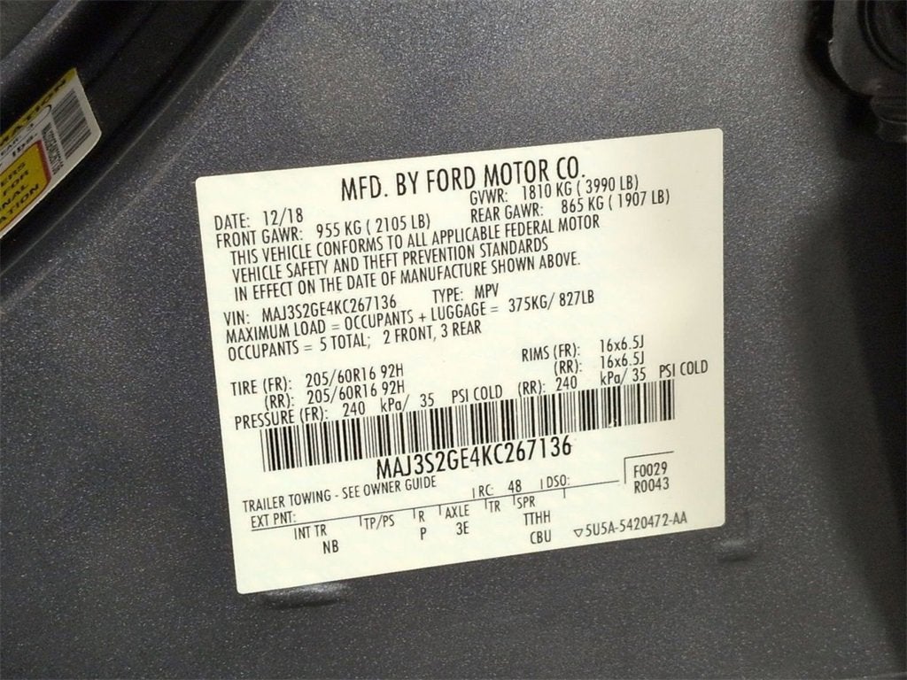 2019 Ford EcoSport SE