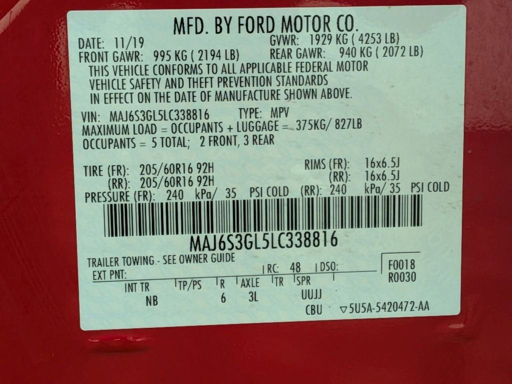 2020 Ford EcoSport SE