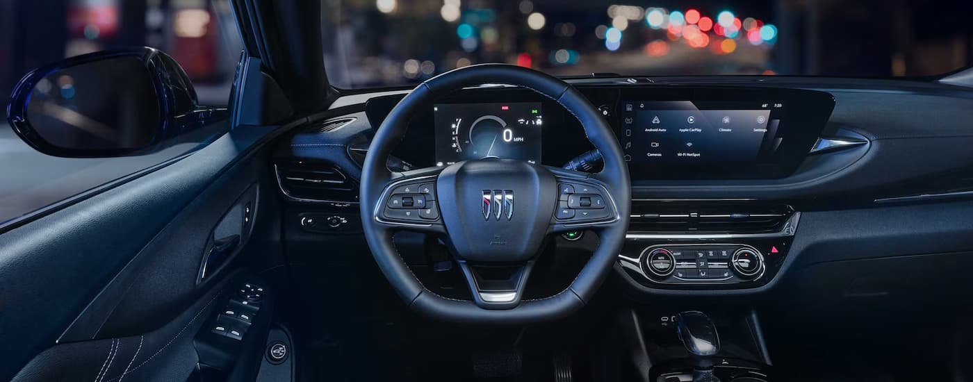 Steering wheel of a 2026 Buick Envista.