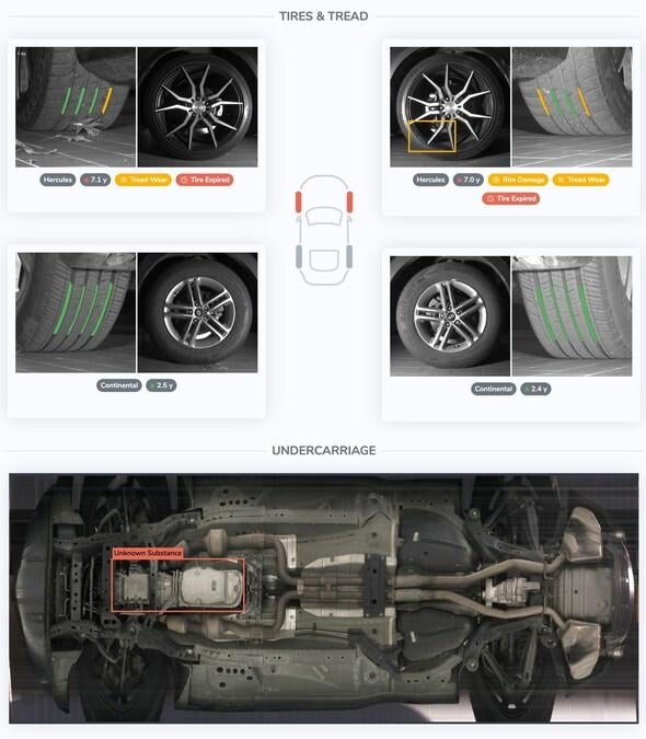UVeye Tire Tread and Undercarriage Diagnostic Analysis Report