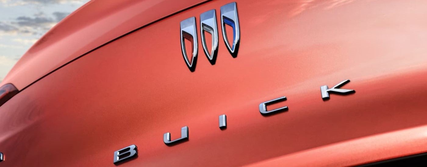 Rear badging on an orange 2024 Buick Envista ST