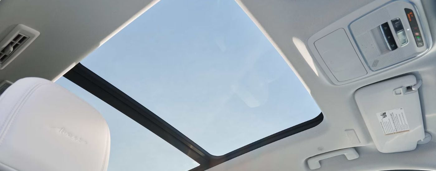 Panoramic sunroof in a 2026 Buick Enclave.